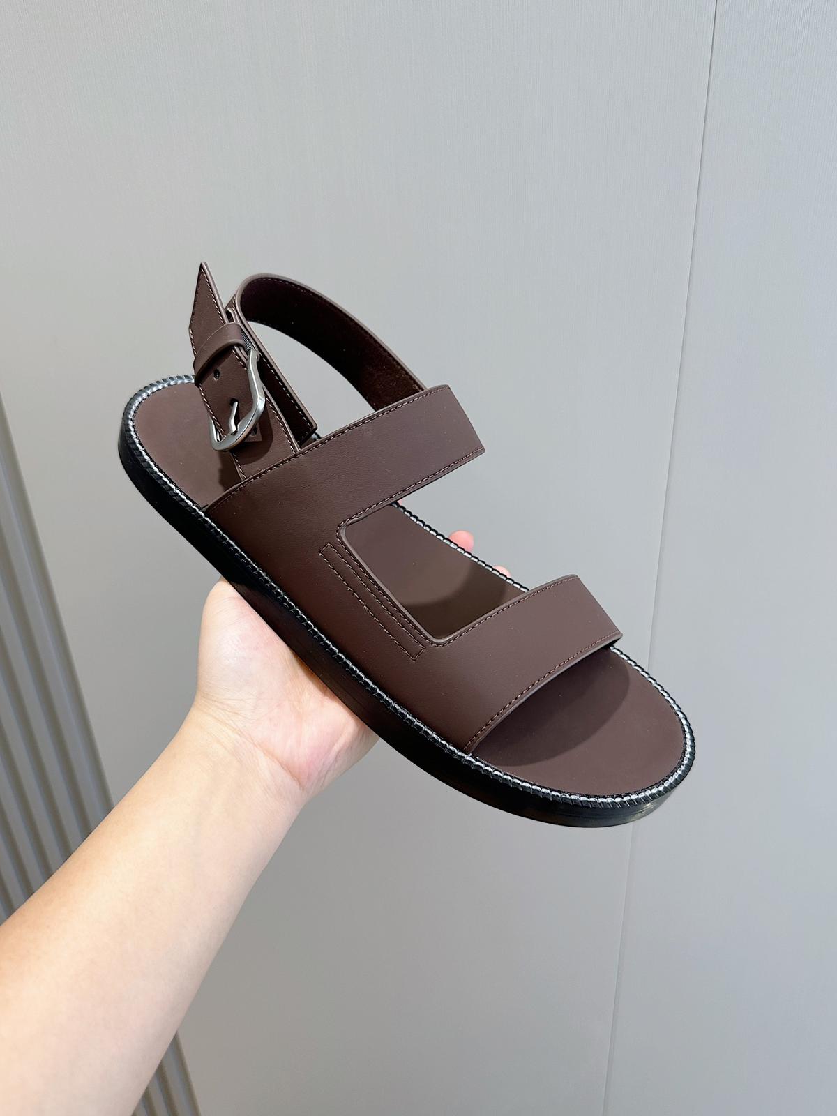 Loro Piana Nama Sandal Dark Brown For Men FAN8703
