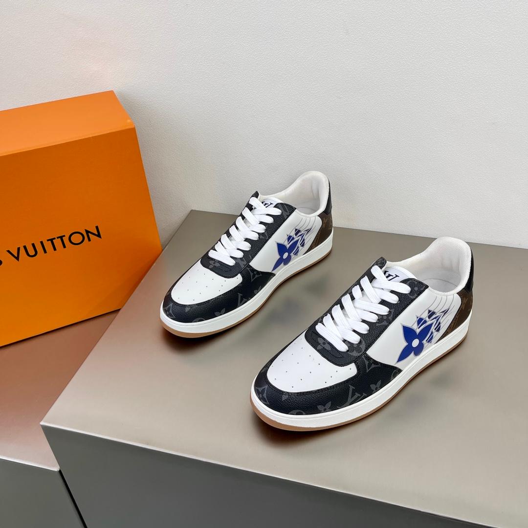 Louis Vuittion Rivoli Sneaker Black And White For Men LV