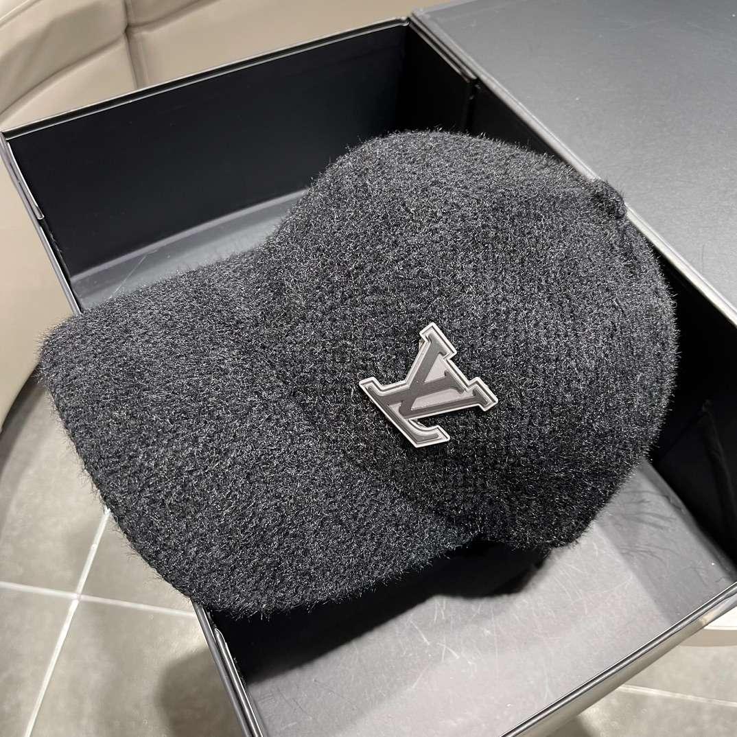 Louis Vuitton Corduroy Cap Black For Women