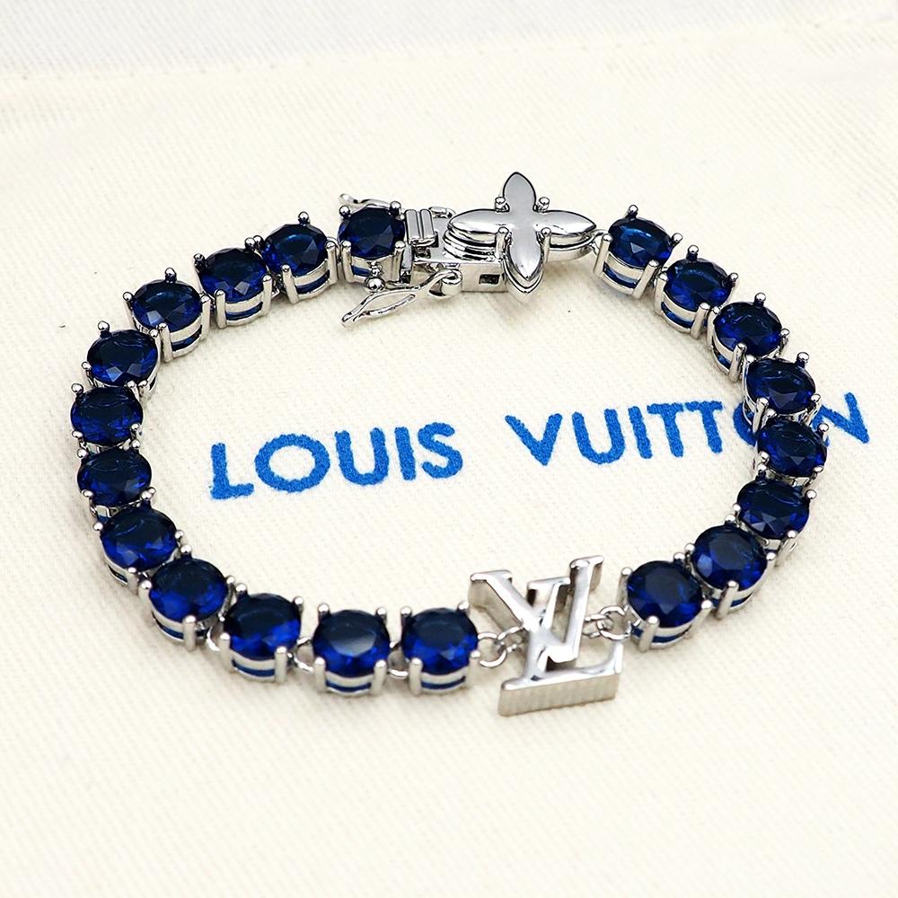 Louis Vuitton cristal bracelet bleu pour les femmes