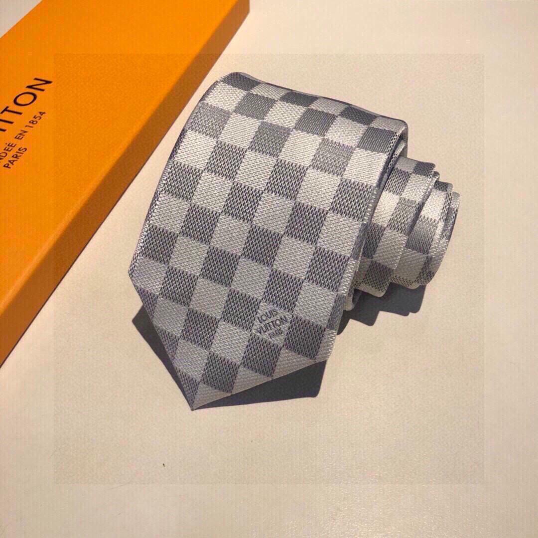 Louis Vuitton Damier Classic Tie Grey LV Men Tie M71214