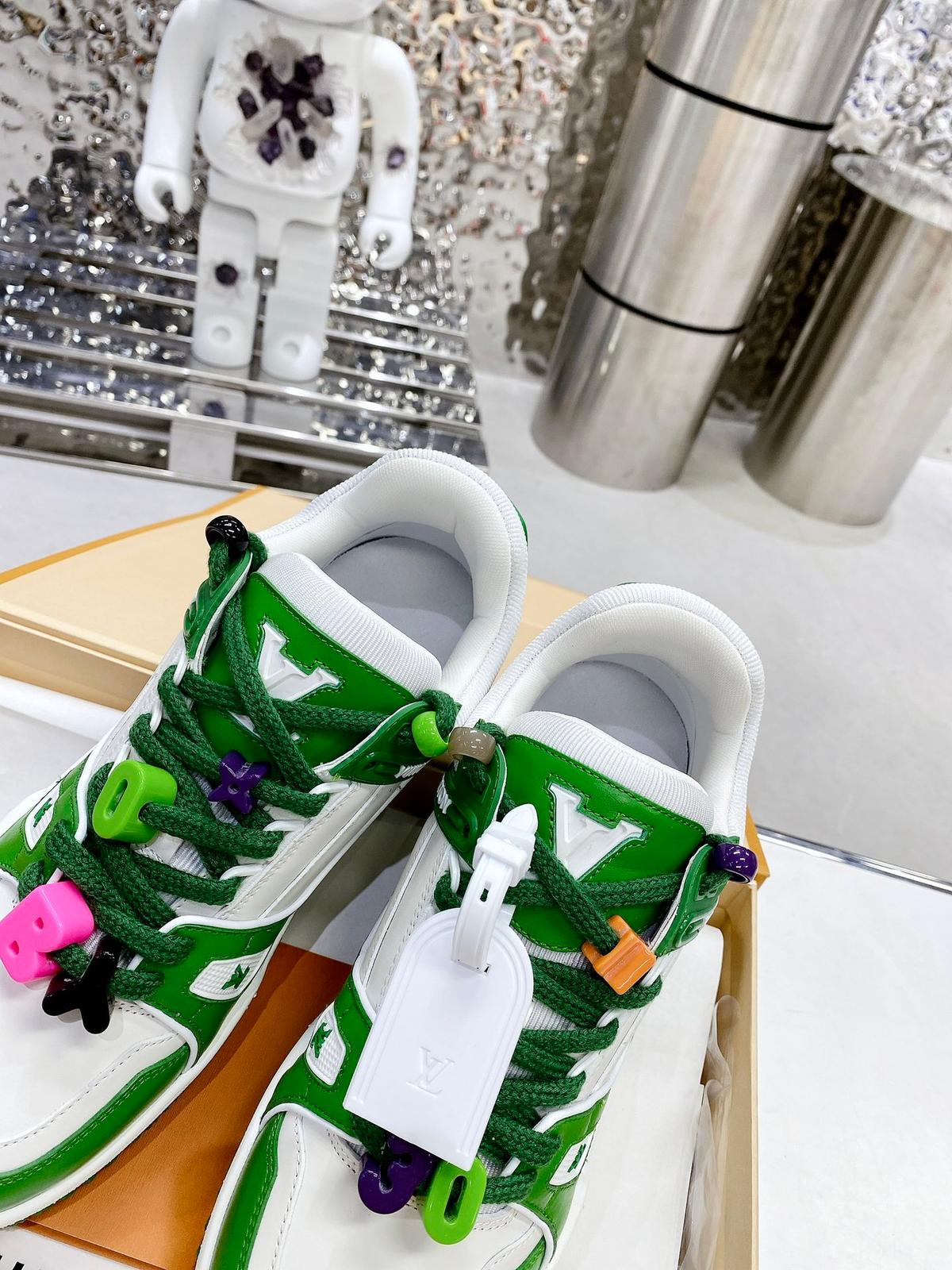 Louis Vuitton LV Trainer Sneaker Green For Men LV