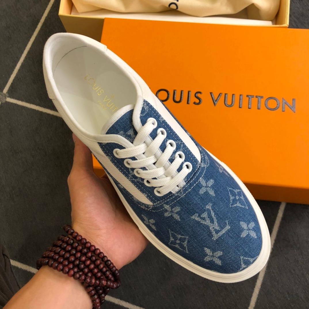 Louis Vuitton LV Trocadero Richelieu Sneaker Blue For Men LV