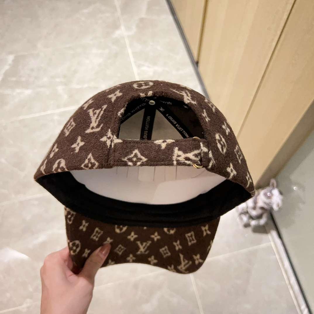 Louis Vuitton Monogram Pattern Cap Brown For Women