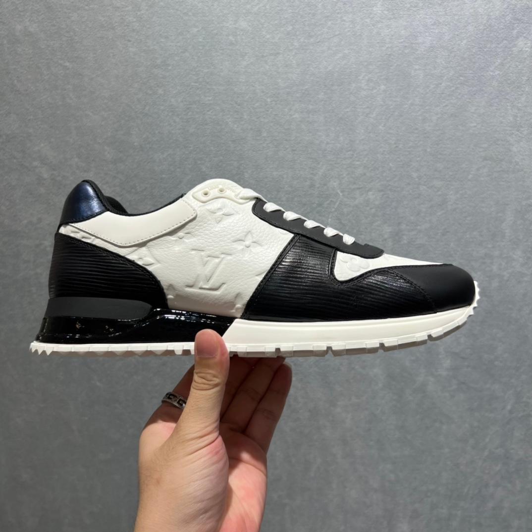 Louis Vuitton Run Away Sneaker White Black For Men LV