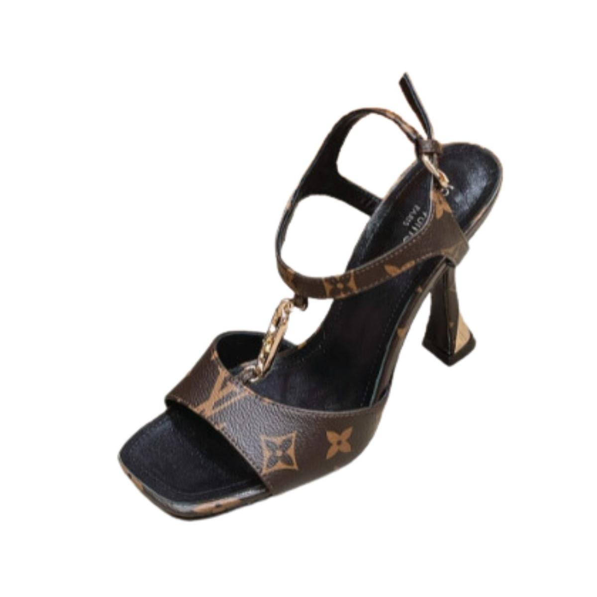 Louis Vuitton Sparkle Sandale Brown pour femmes 9,5 cm / 3,7 pouces
