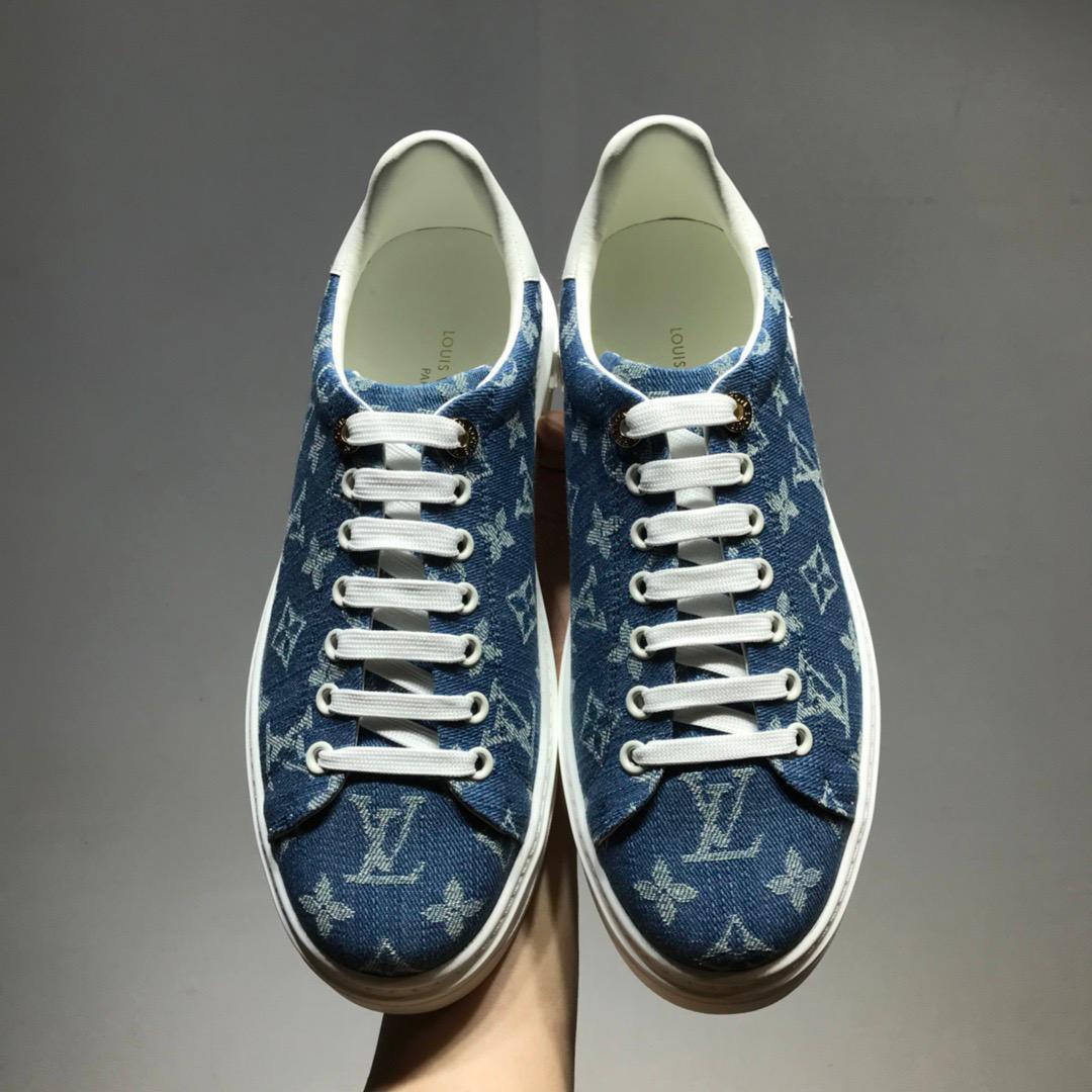 Louis Vuitton Time Out Sneakers Blue For Women