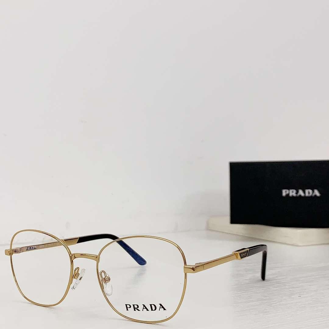 Prada Round Glasses Gold For Women