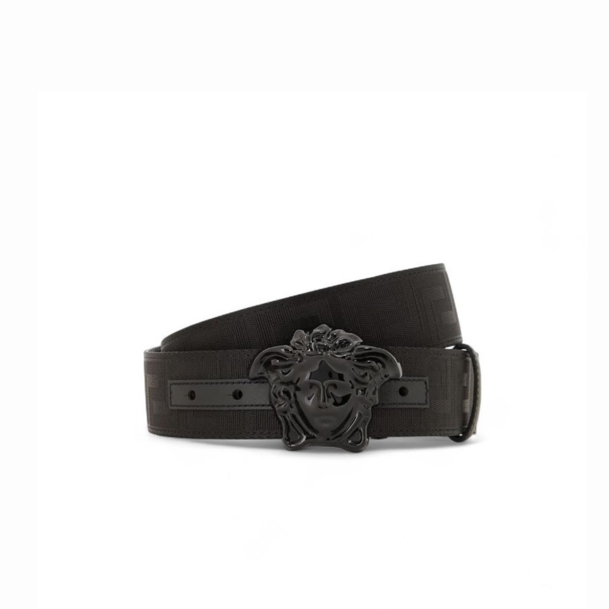 Versace Greca La Medusa Ceinture noir 4cm pour les hommes