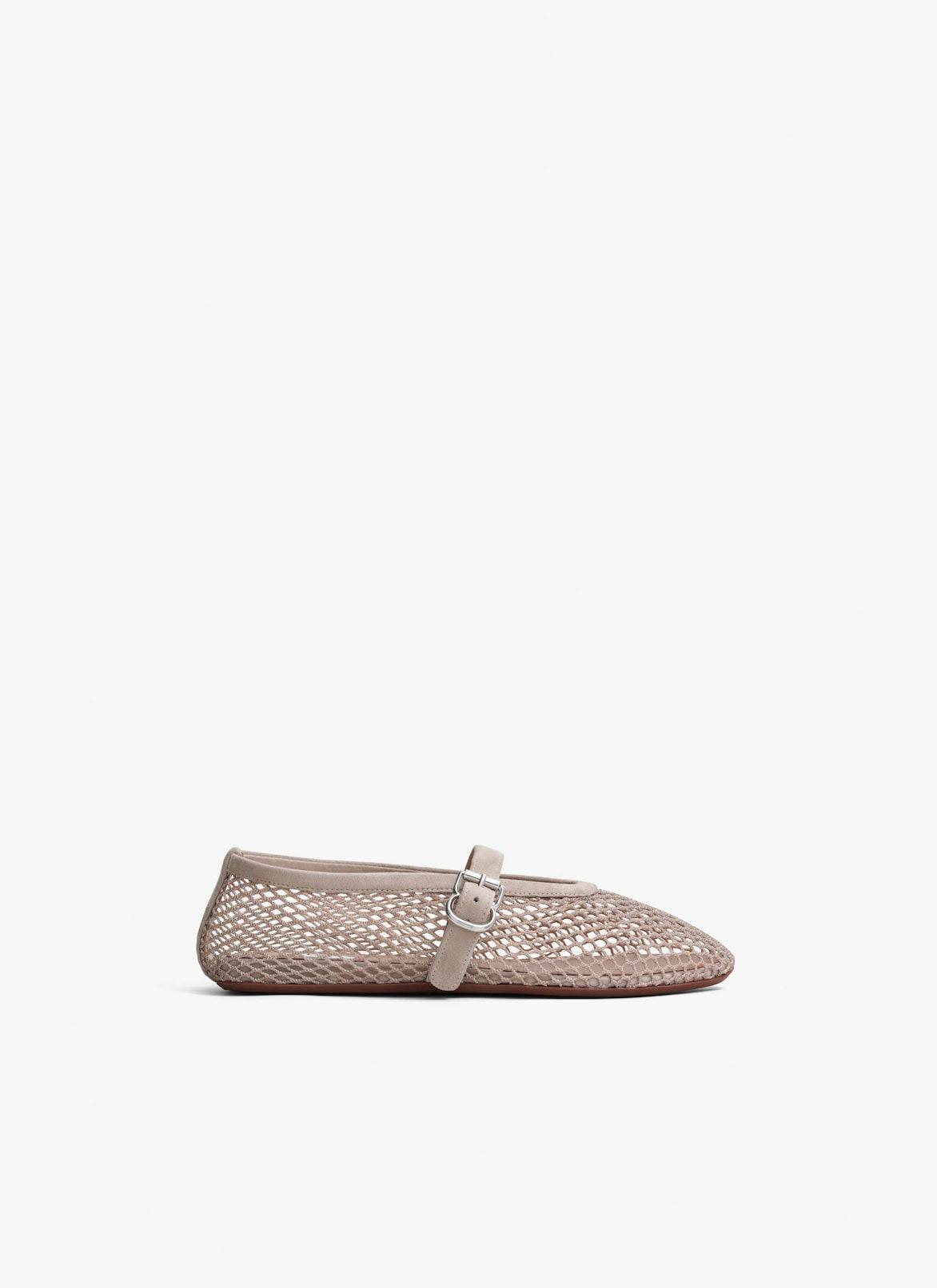 Alaia Ballet Flats In Fishnet Grege For Women