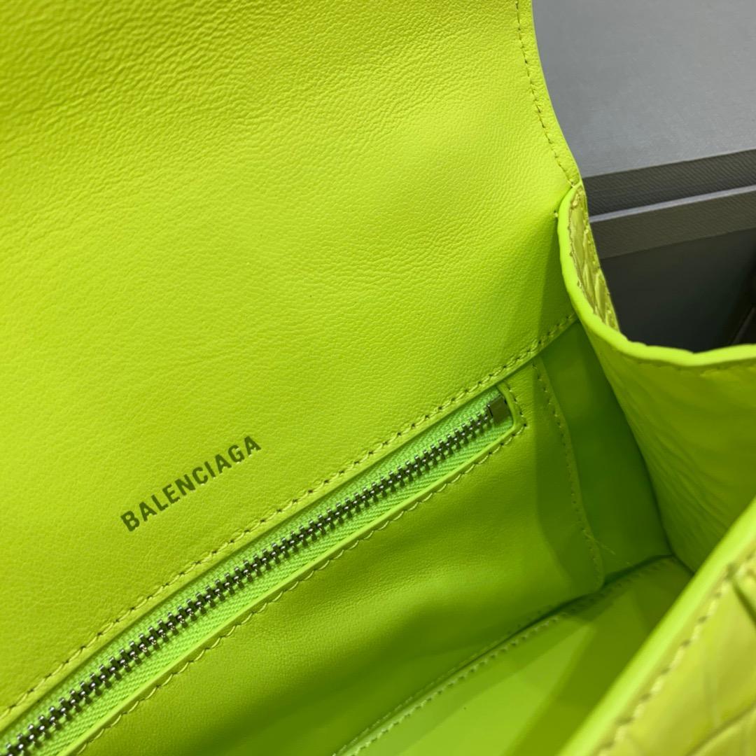 Balenciaga Hourglass petit sac à main en vert clair, pour les femmes, sacs pour femmes 9in/23cm