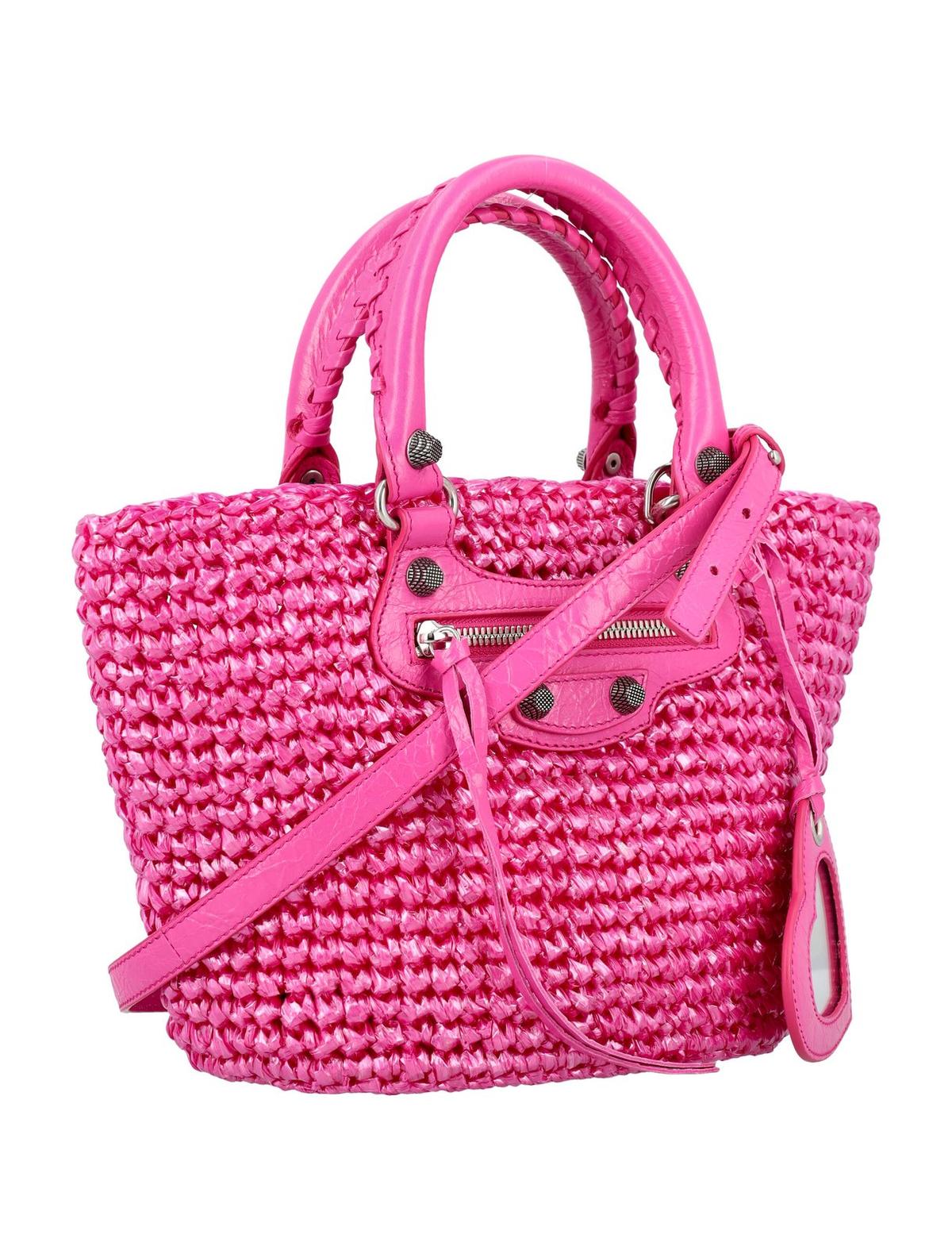Balenciaga Le Cagole Small Panier Tote Bag Pink For Women 11 Inches/ 28 Cm 7861872AA19