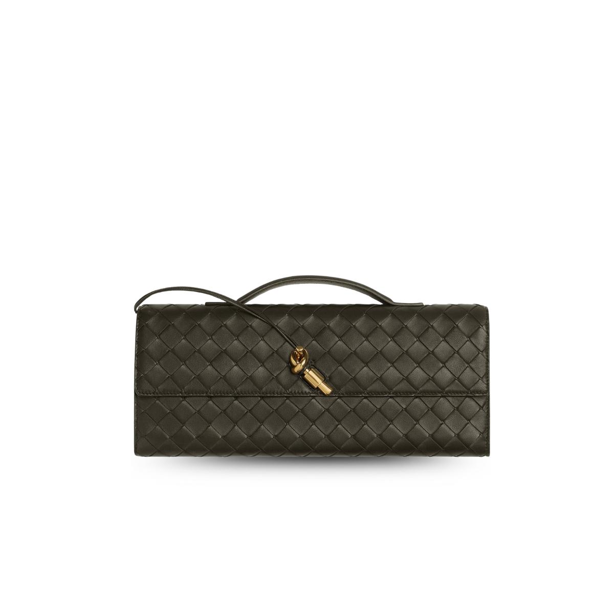 Bottega Veneta Andiamo Clutch Kaki For Women 31cm/12.2in 741511VCPP33387