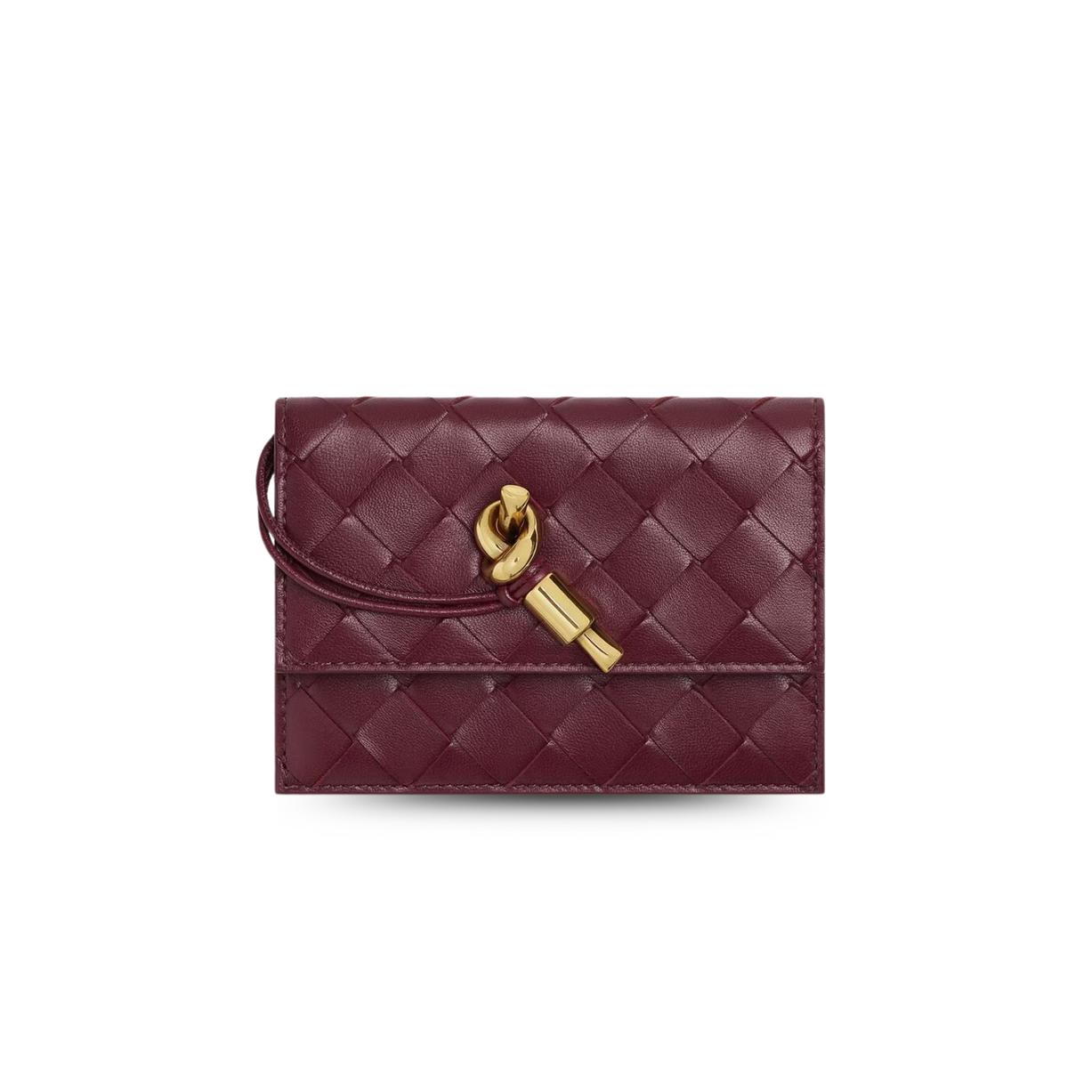 Bottega Veneta Andiamo Zipped Card Case Barolo For Women 12.5cm/4.9in 838846VCPP22250