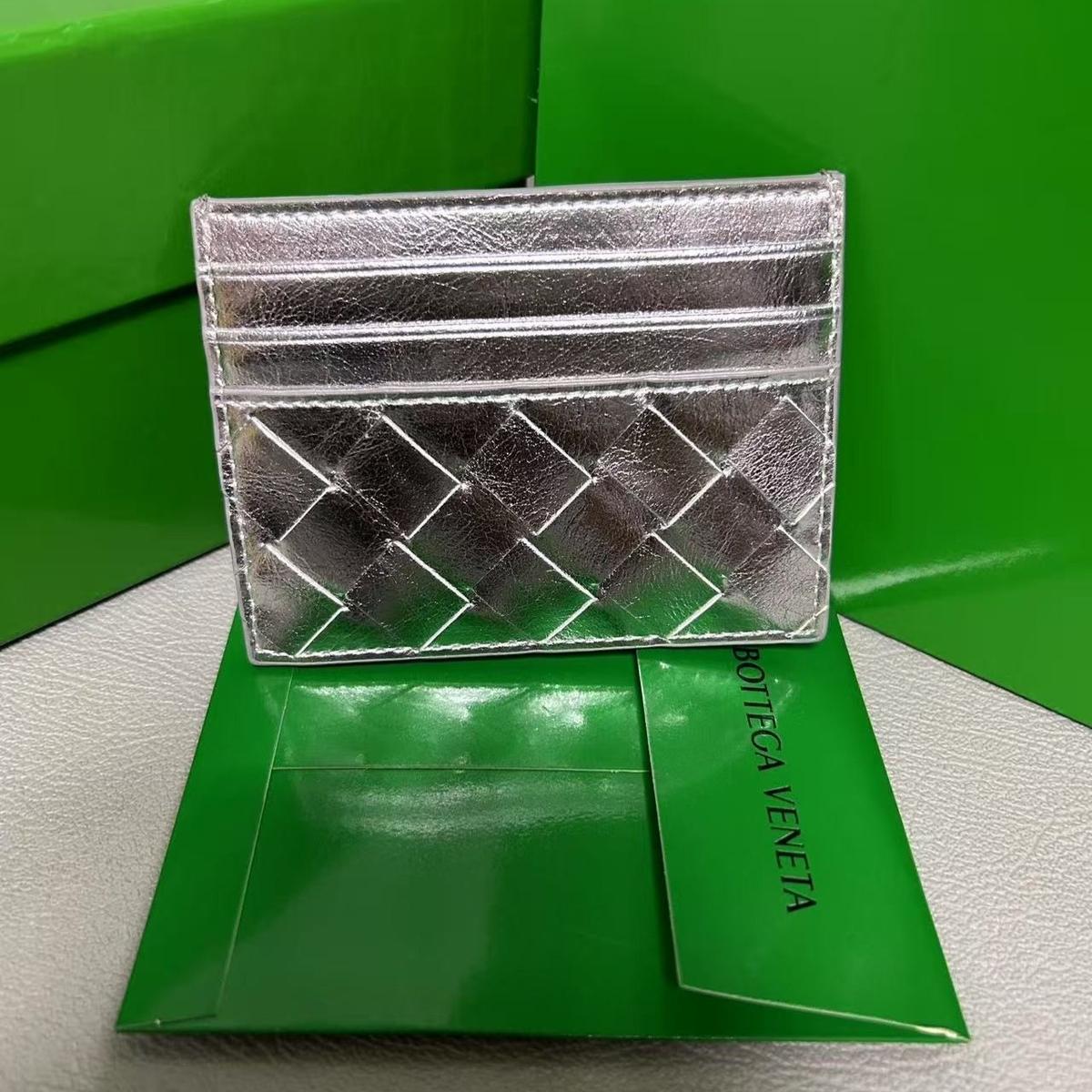 Bottega Veneta Credit Card Case Silver For Women 10.5cm/4.1in 796324V4P128101