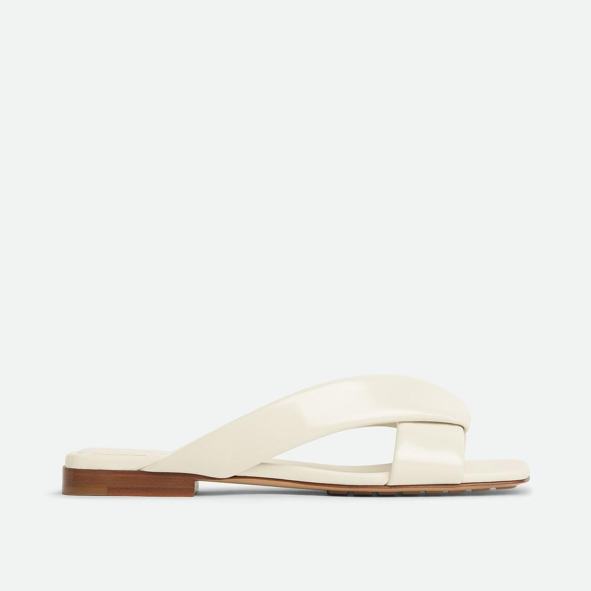 Bottega Veneta Riva Flat Mule Sea Salt For Women 827569V3H909031