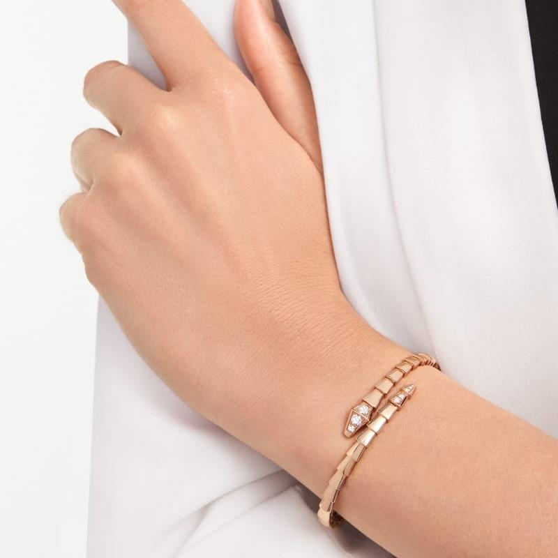 Bvlgari Serpenti Viper Bracelet Rose Or Pour Femmes 360704