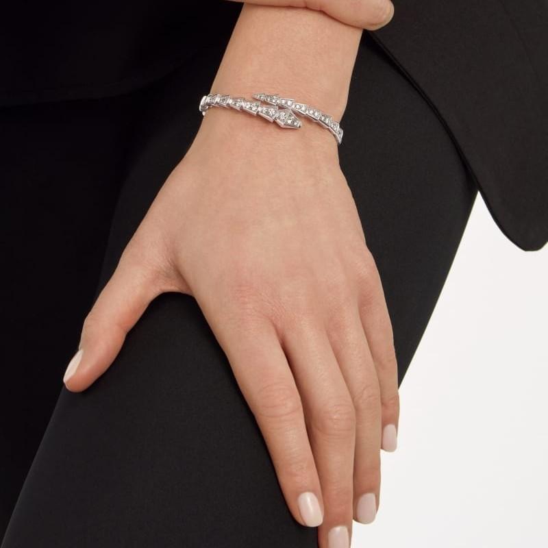 Bvlgari Serpenti Viper Bracelet White Gold For Women 351844