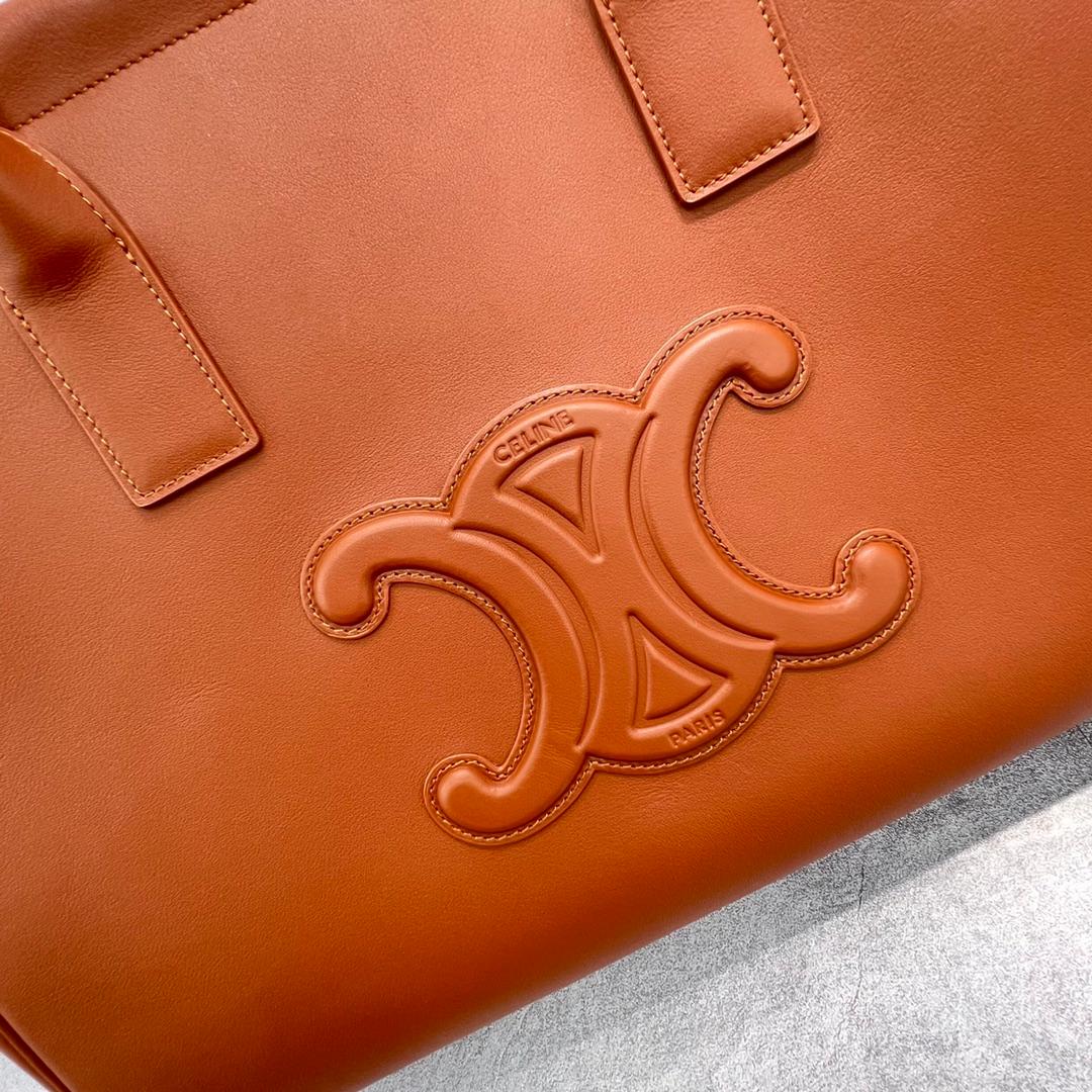 Céline Cabas Drawstring Cuir Triomphe Tan pour les femmes 17in/44cm 199973DU3.04 LU