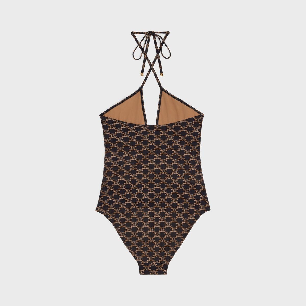 Maillot de bain Celine Triomphe en brun monogramme pour femmes 2Z306939T.17BR