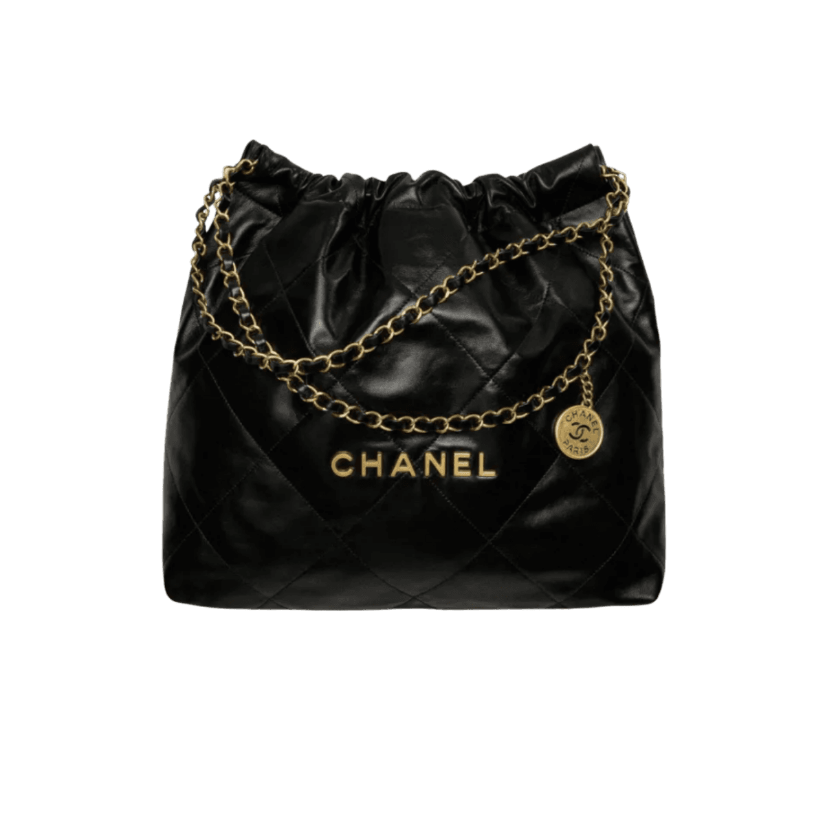 Chanel 22 Sac à épaule 16.4po/ 42cm Hardware en or noir pour femmes AS3261 B08872 94305