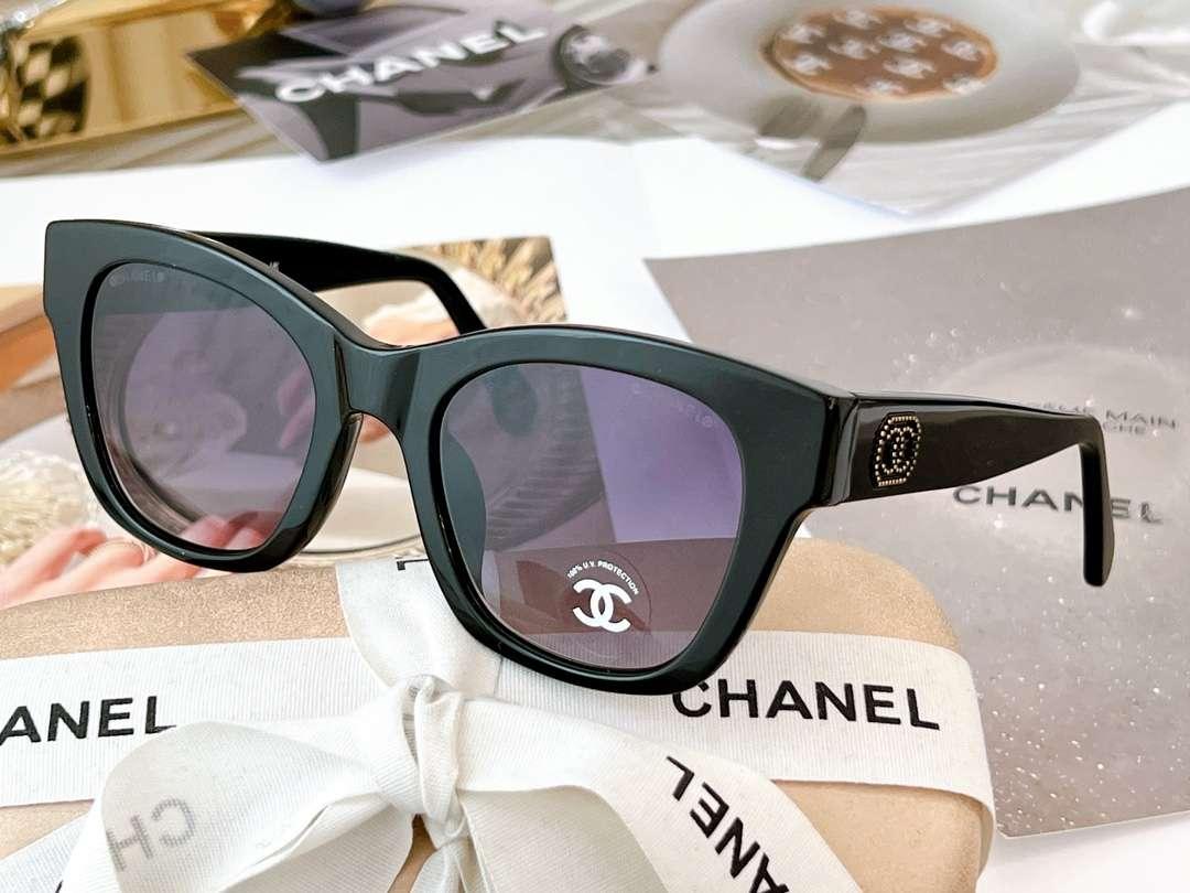 Chanel Cat Eye Frame Sunglasses Black For Women