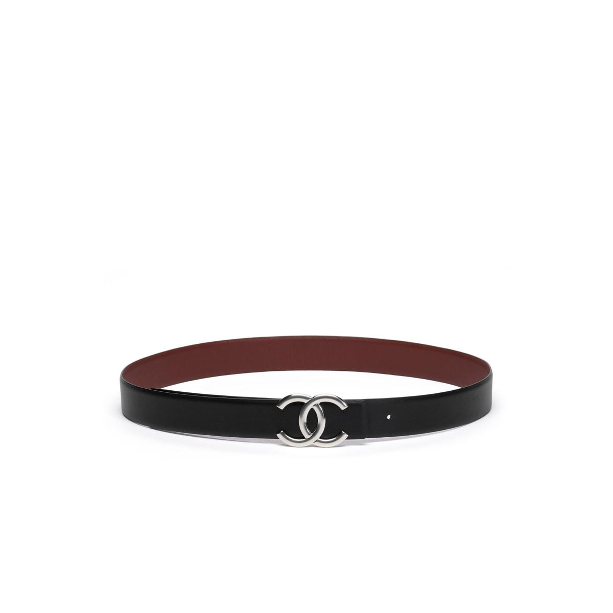 Chanel CC Buckle Belt Black/Burgundy For Women A73462-Y10673-U0969