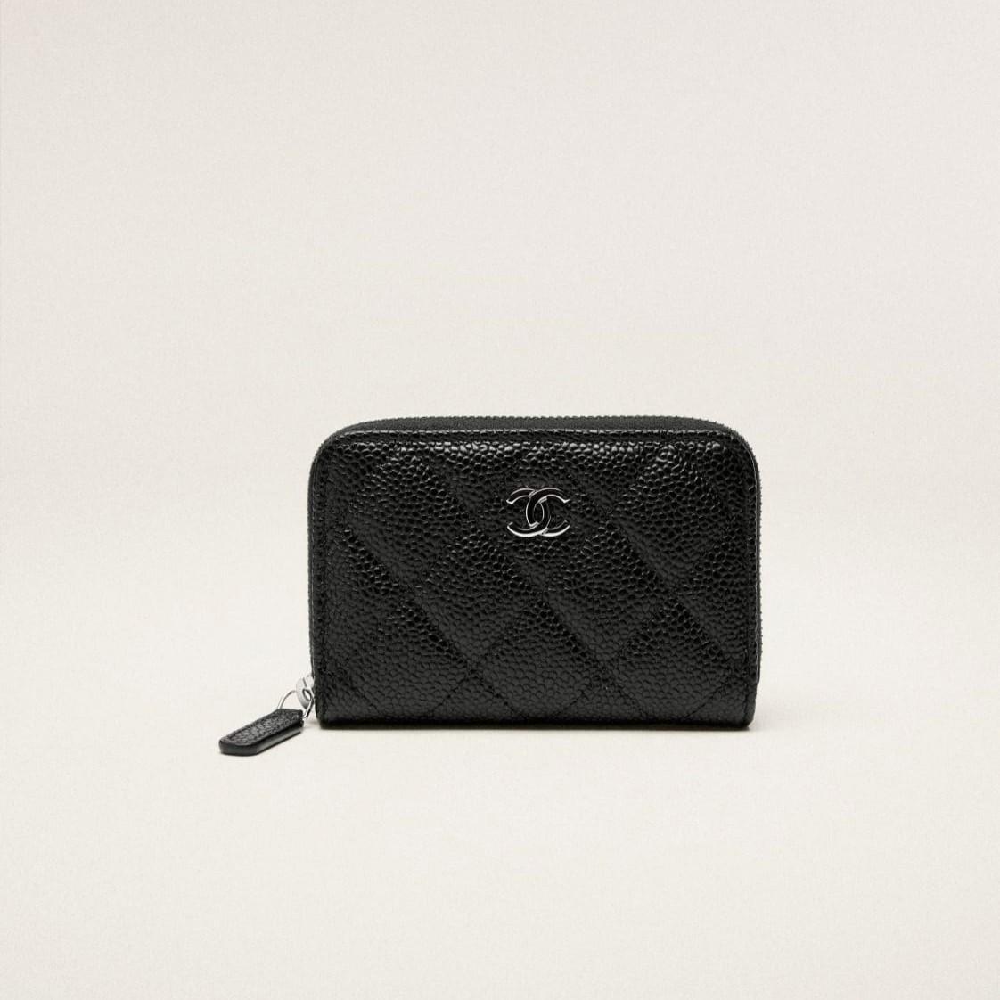 Chanel Classic Zipped Coin Purse Black For Women 4.3in/11cm AP0216 Y01588 C3906