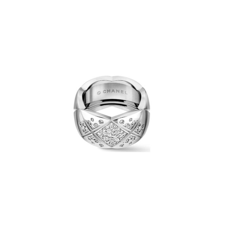 Chanel Coco Crush Ring White Gold Large Version For Women J10863