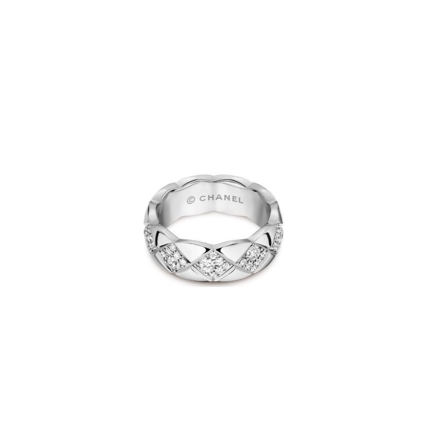 Chanel Coco Crush Ring White Gold Small Version For Women J12869