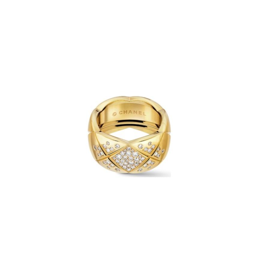 Chanel Coco Crush Ring Yellow Gold Large Version For Women J10862
