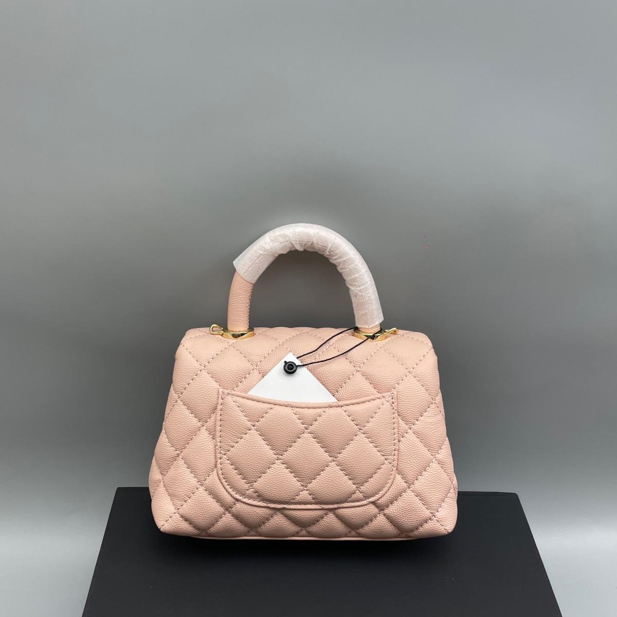 Chanel Coco poignée Mini sac rose pour les femmes 5,1in/13cm -