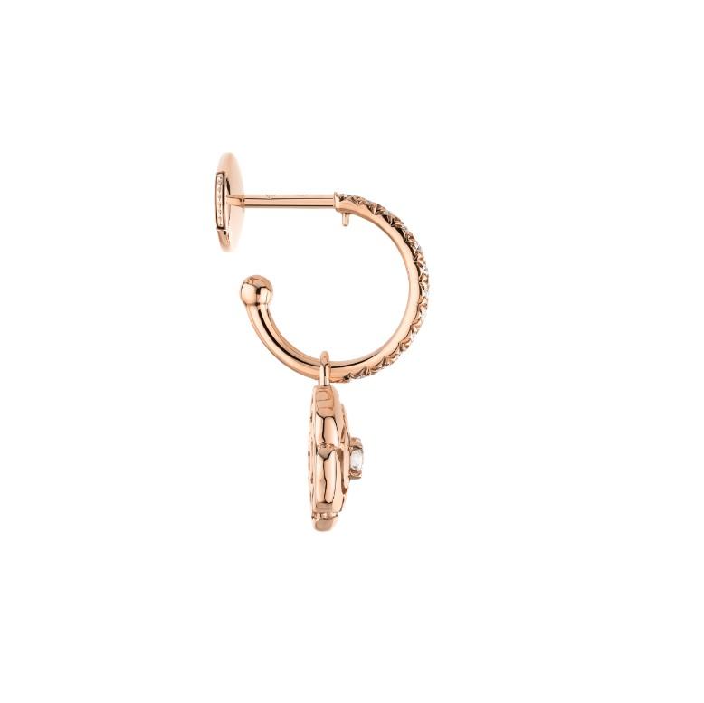 Chanel Extrait De Camélia Earrings Rose Gold For Women J11659