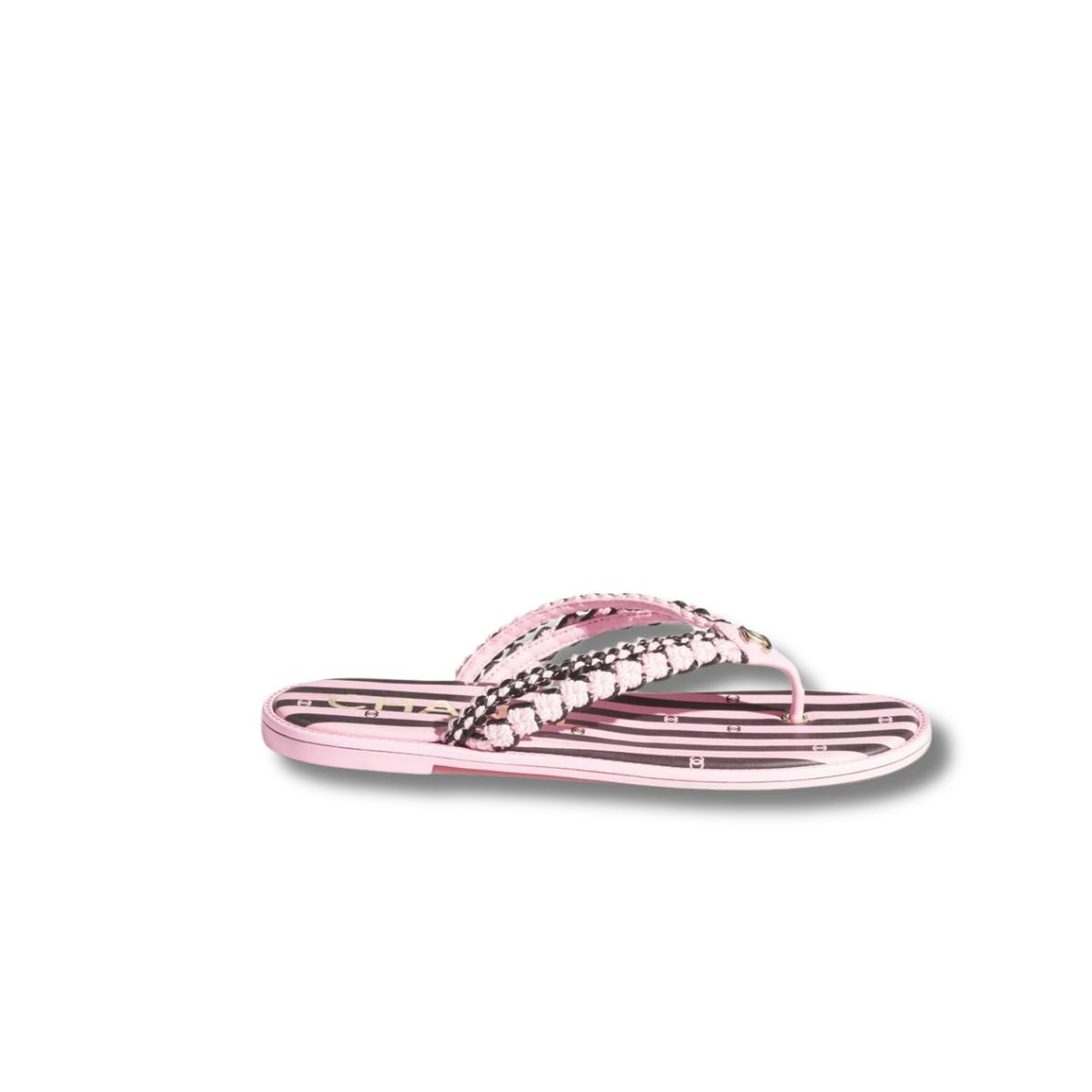 Chanel Flip-Flops Black And Pink For Women G45596 B16075 NW167