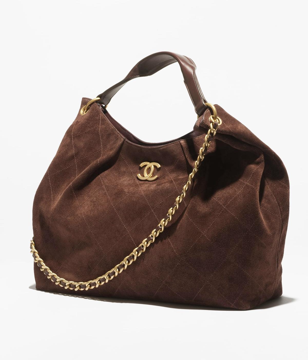 Chanel Maxi Hobo Bag Dark Brown For Women 15in/38cm AS6016-B22708-U3950