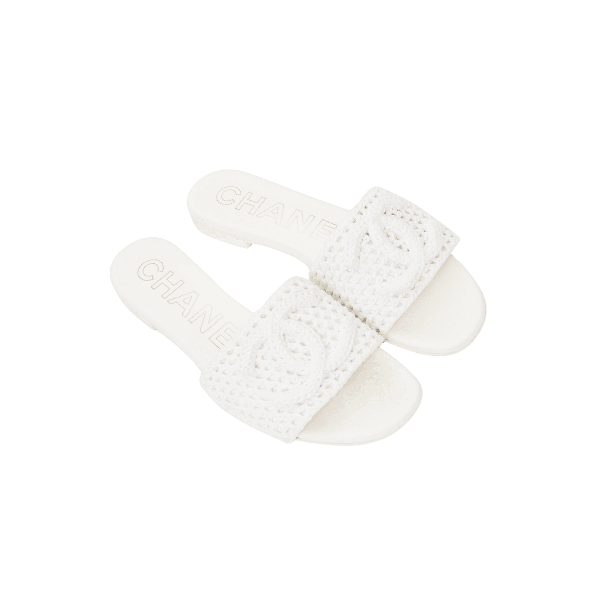 Chanel Mules Sandales Blanc pour femmes G45516 B16073 NW 158