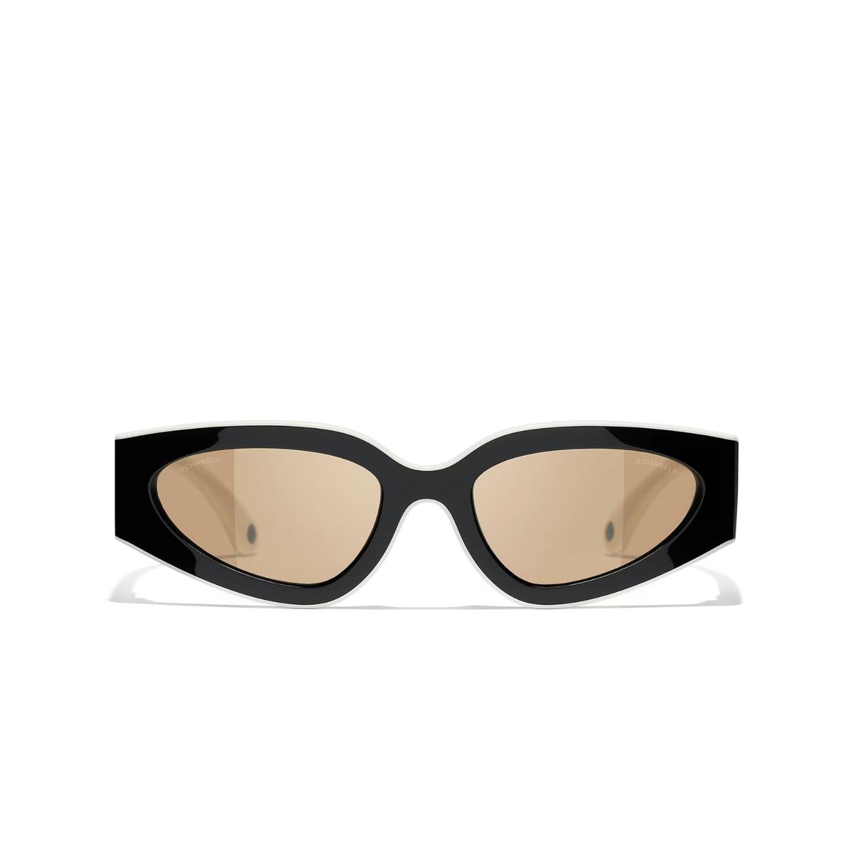 Chanel Rectangular Sporty Sunglasses Black & White