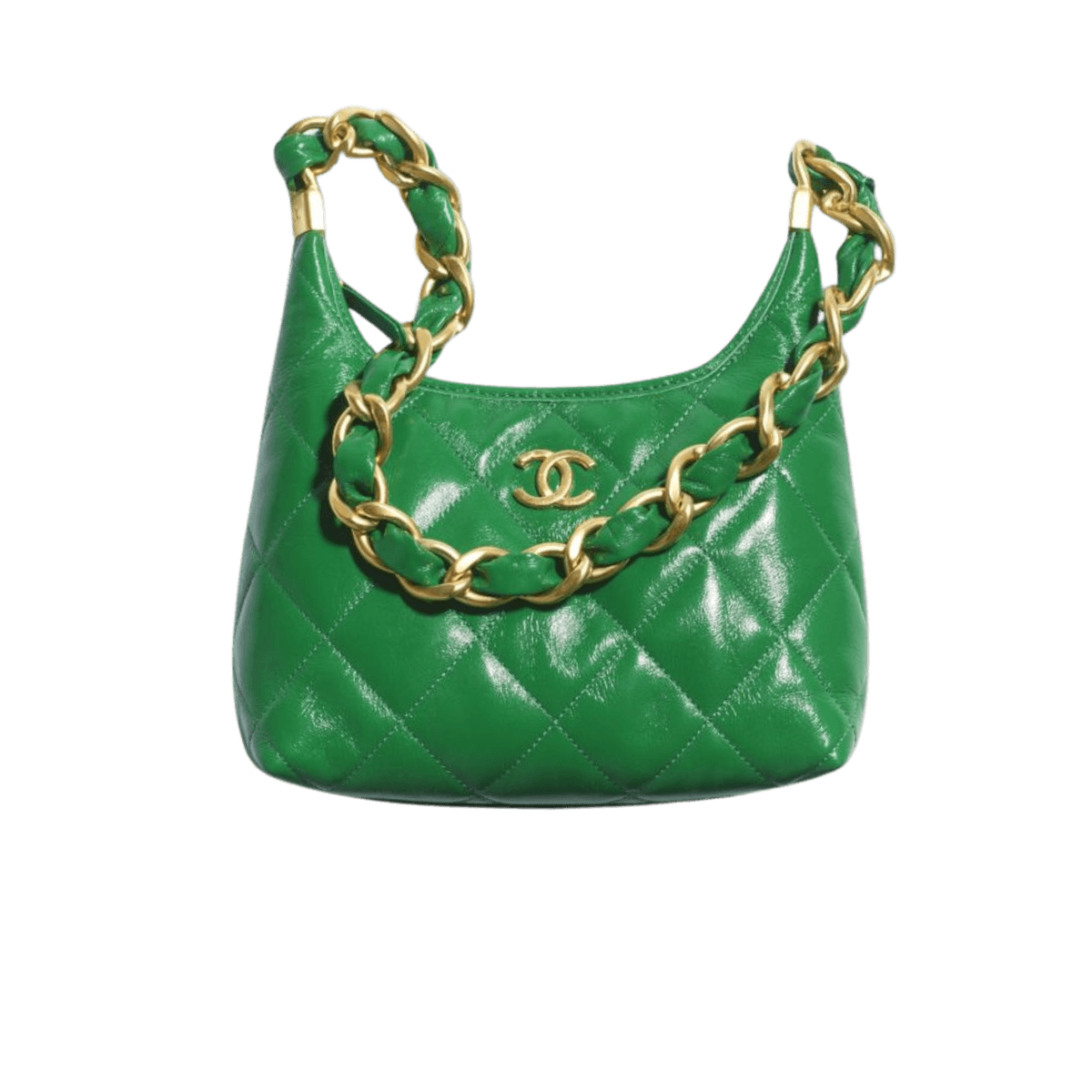 Chanel Hobo petit sac 8.8in/ 22.5cm Green Gold Hardware pour les femmes AS4922 B16897 NY566
