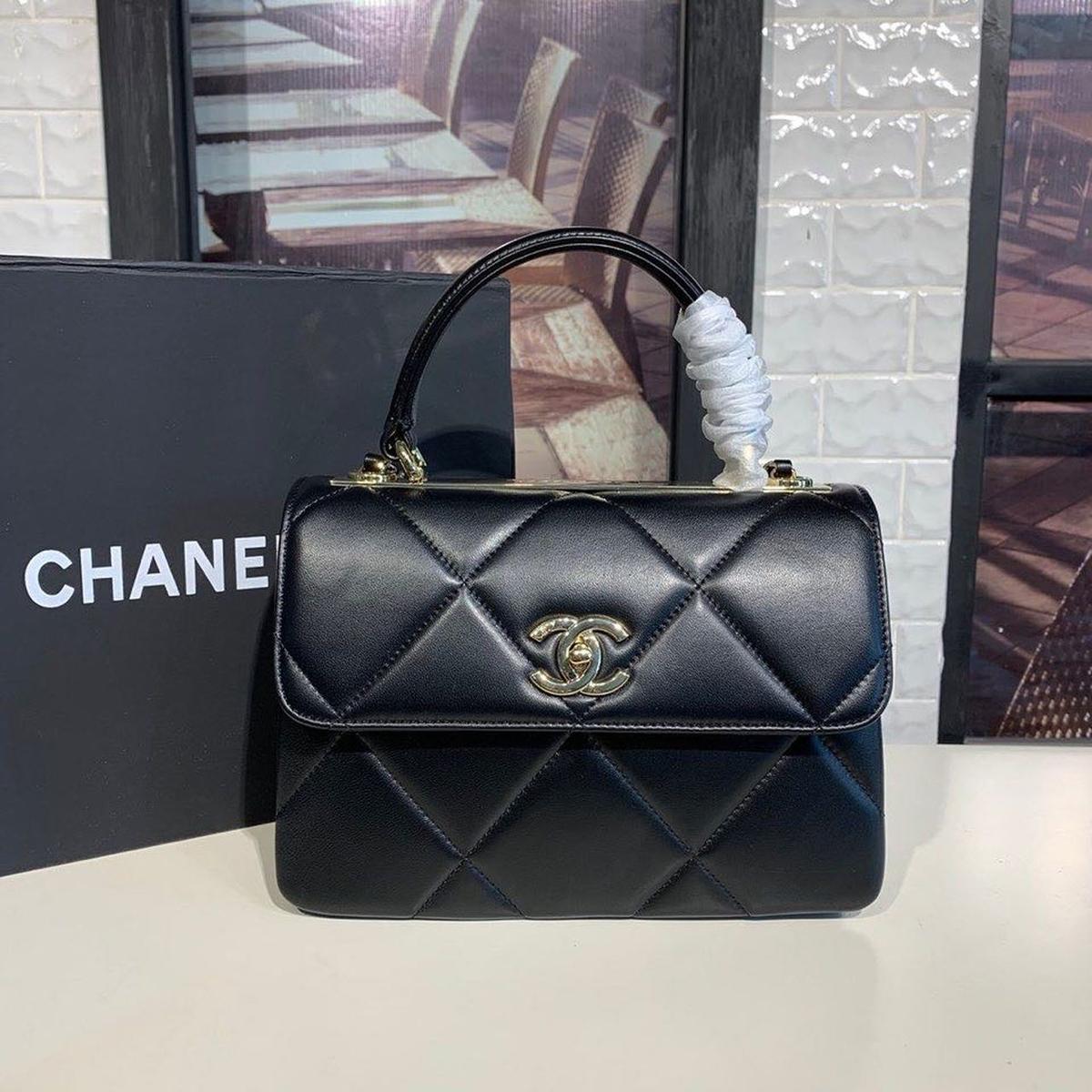 Chanel Trendy Sac CC noir pour les femmes, sacs à main pour femmes, épaules et sacs croisés 10.2in/26cm