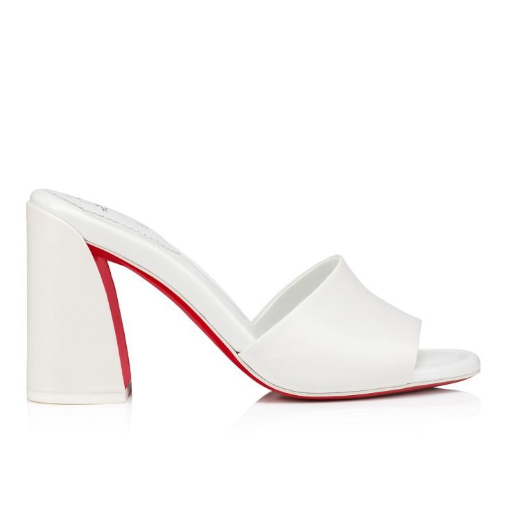 Christian Louboutin Jane Mules Bianco Pour Femmes 1240728W302