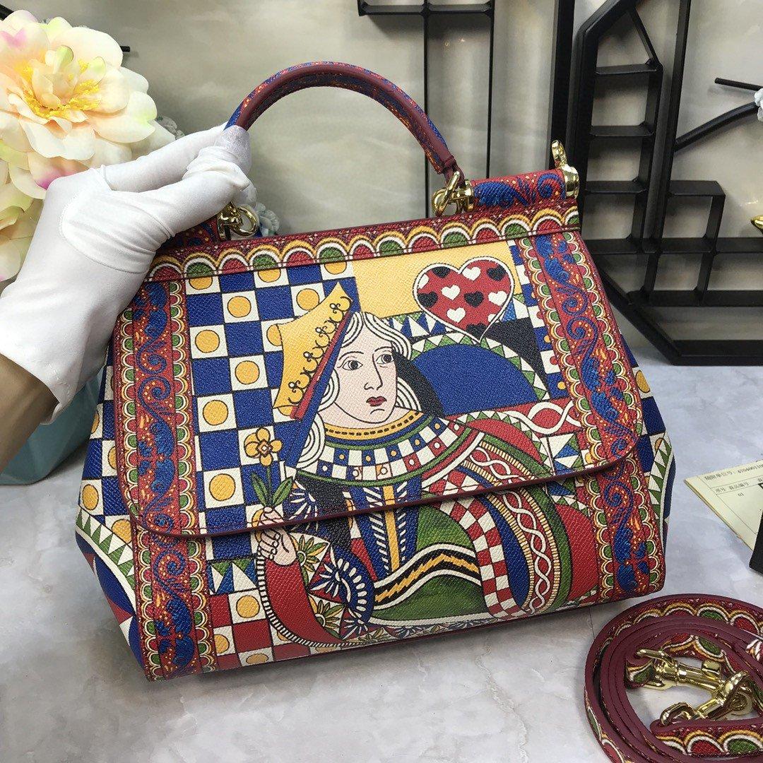 Dolce & Gabbana 90s Sac Sicile avec Logo Imprimer Multicolore pour les femmes 10.2in/26cm DG