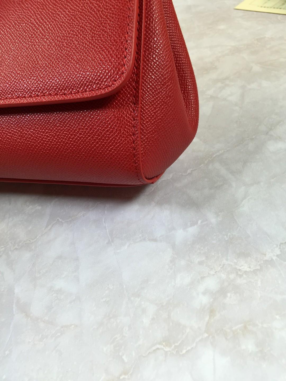Dolce & Gabbana Medium Sicily Handbag In Dauphine Red For Women 10.2in/26cm DG BB4347A100180303