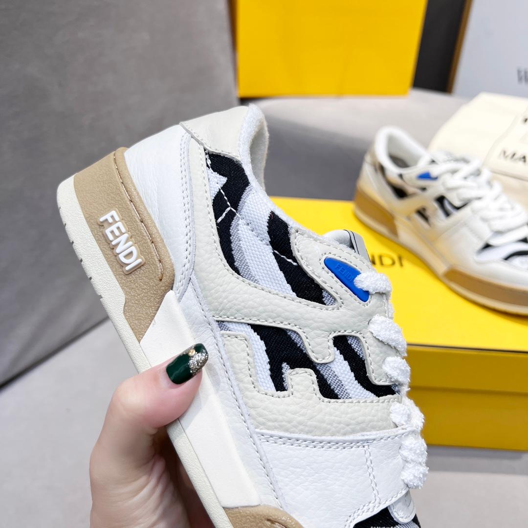 Fendi FD Match Low Tops Sneakers Noir et blanc pour les hommes