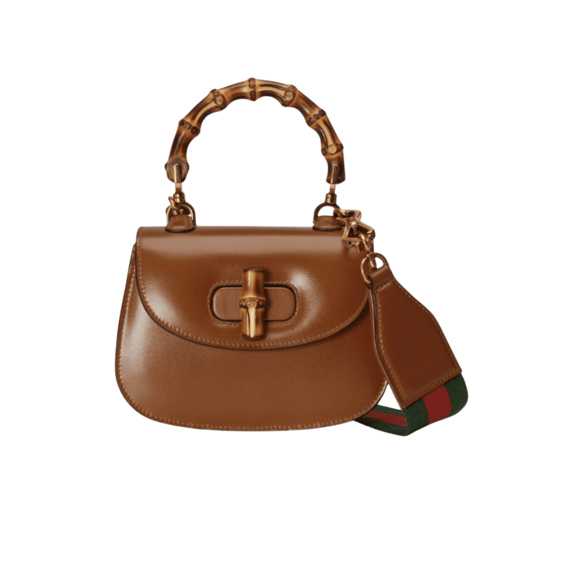 Gucci Bamboo 1947 Mini Top Handle Bag 6.7in/ 17cm Brown Gold Hardware For Women 686864 10ODT 2579