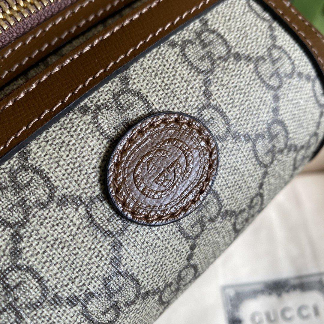 Gucci Belt Bag With Interlocking G Beige And Ebony GG Supreme Canvas For Women 9.1in/23cm 682933 92THG 8563