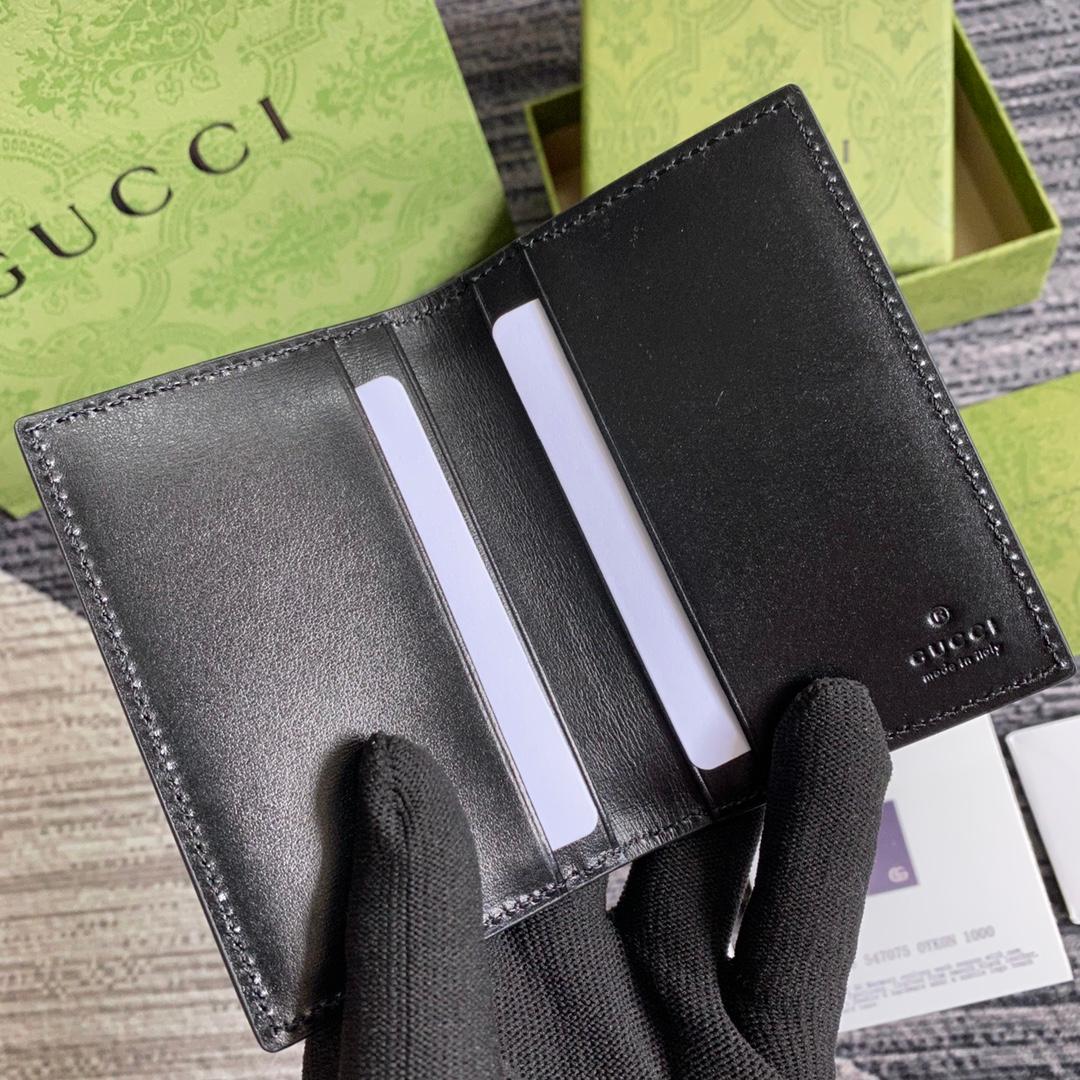 Gucci GG Marmont Card Case Black with Silver Hardware 4.5in/11cm GG 428737 0YK0N 1000