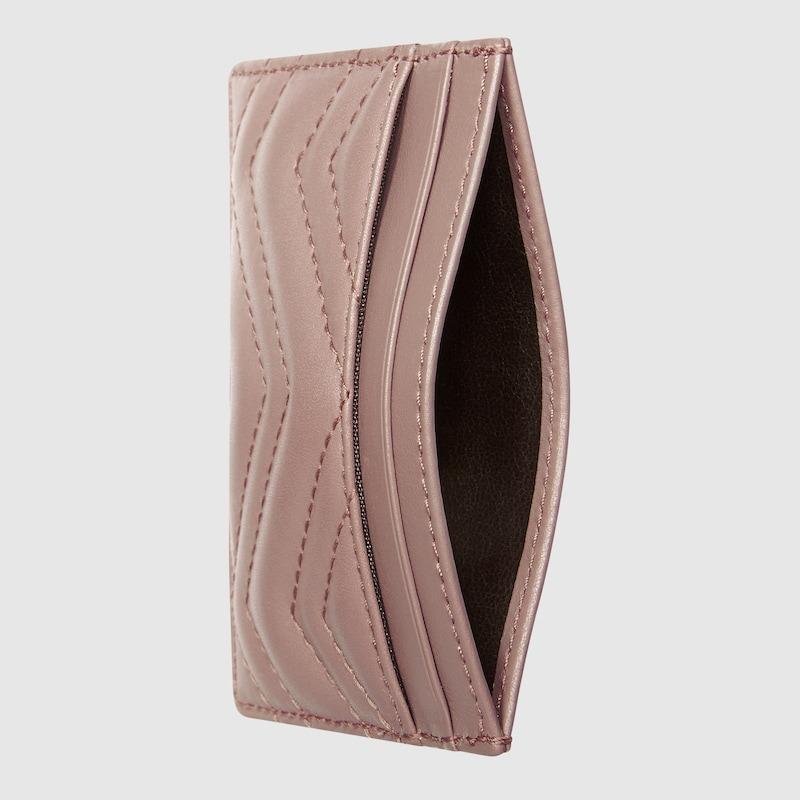 Gucci GG Marmont Card Case Dusty Pink For Women 4in/10cm 443127 DTD1T 5729