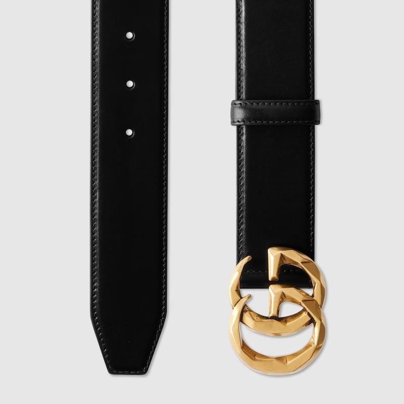 Gucci GG Marmont large ceinture 40mm noir pour les hommes 795526 0AAAR 1000