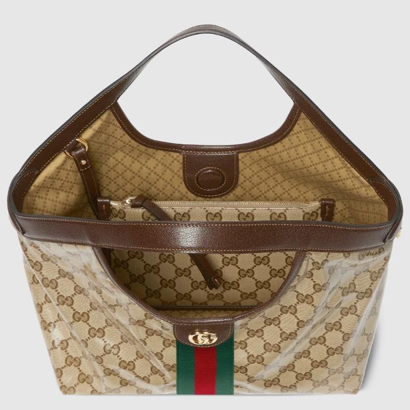 Gucci Giglio Small Tote Bag 9.8in/ 25cm Sand And Brown Gold Hardware For Women 860845 FAF1L 9653