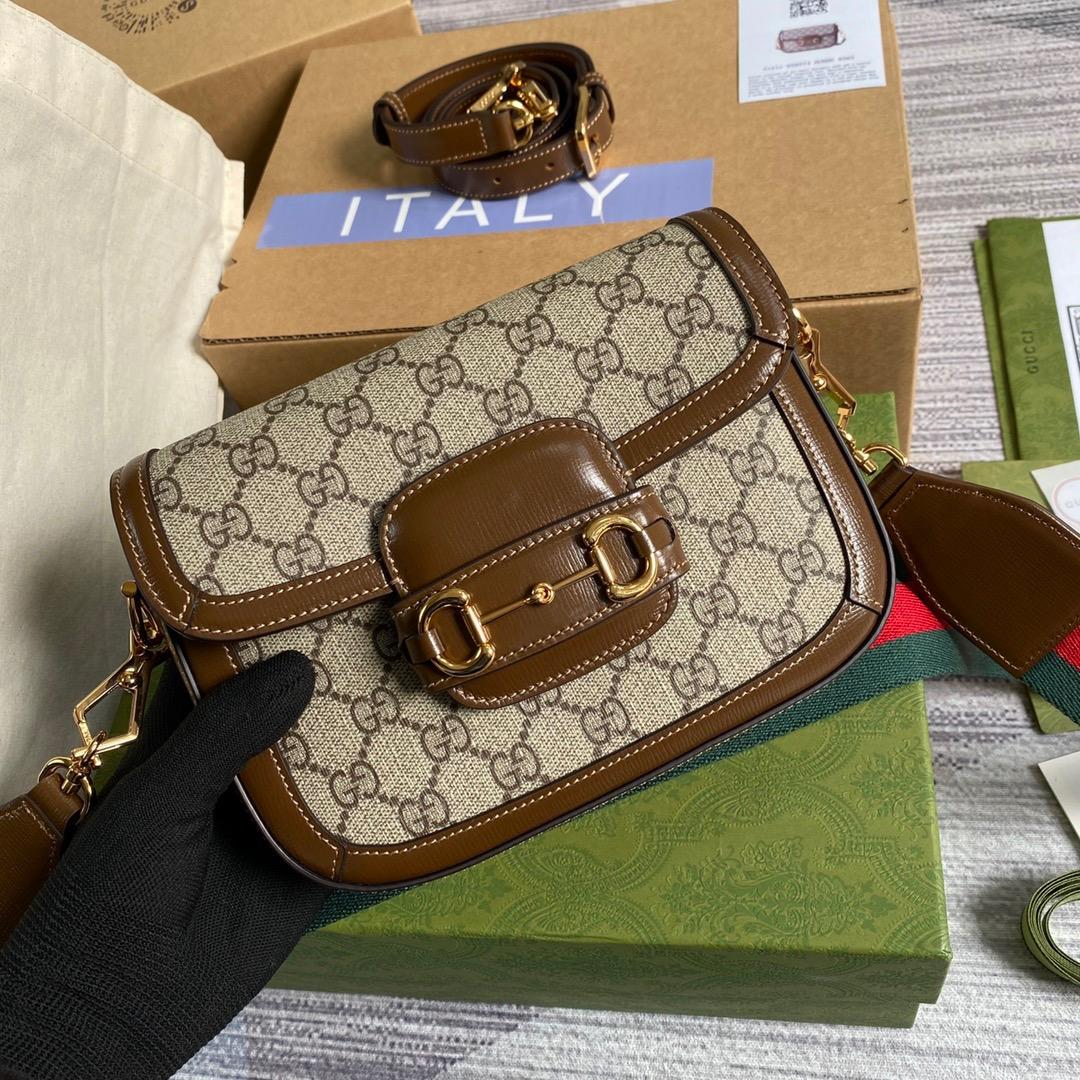 Gucci Horsebit 1955 GG Mini sac beige pour femmes, sacs pour femmes 8in/21cm GG
